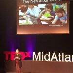 TED Talk with video in background